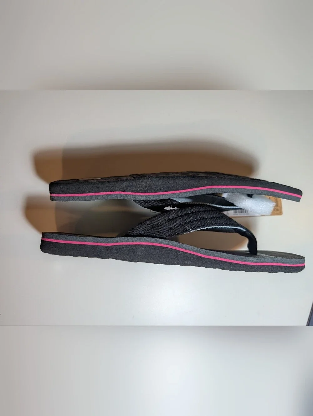 Quiksilver Mens Size 10 Black Flip Flops with Nerf Logo and Teal Accent NWT